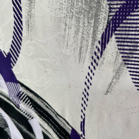 Chicos Easywear Sz 1 MEDIUM 8/10 Purple Stretchy Blouse Shirt Top Mature Comfy - Picture 5 of 7